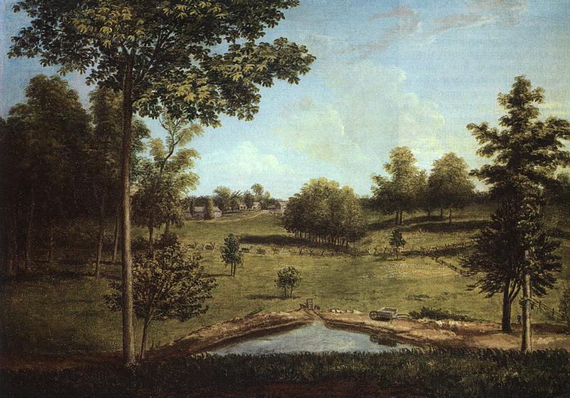 Charles Wilson Peale Landscape Looking Towards Sellers Hall from Mill Bank